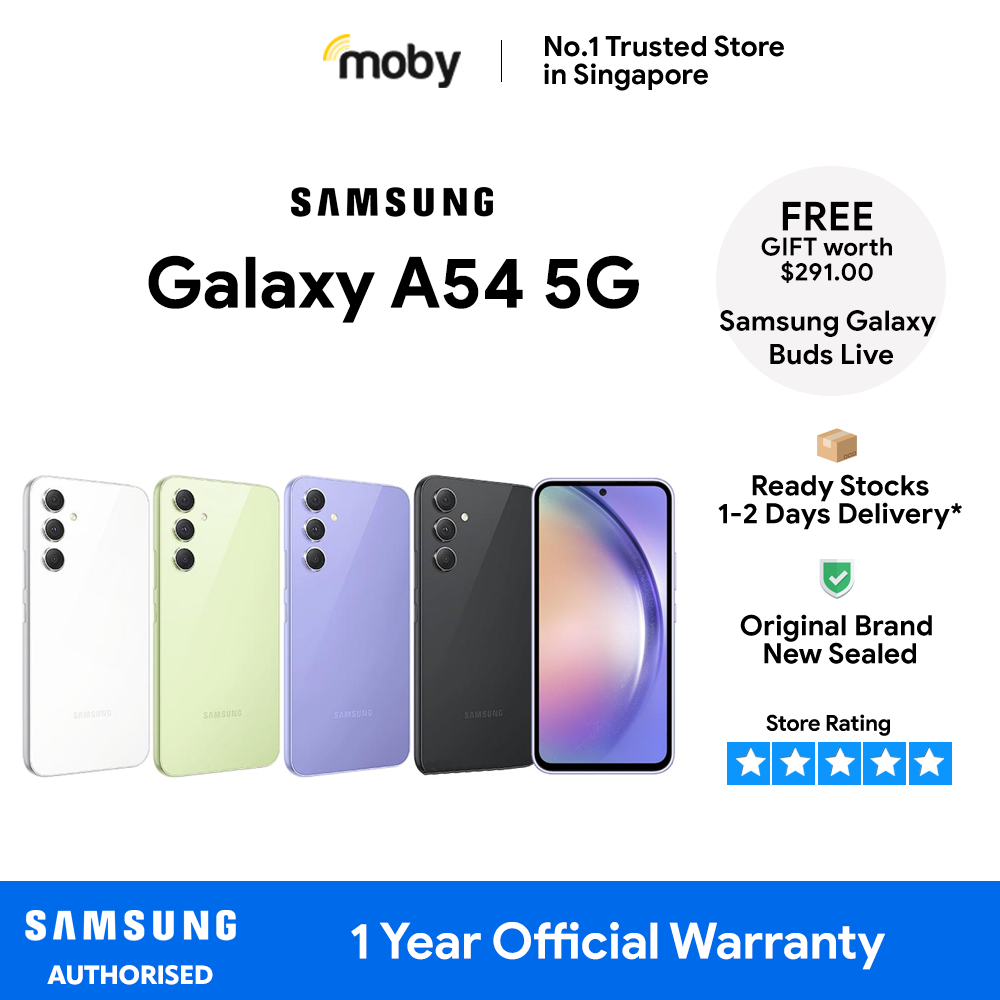 Samsung Galaxy A54 5G 128GB / 256GB 8GB RAM | 1 Year Official Warranty Samsung Singapore | A Series 2023